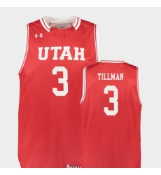 Men Utah Utes Donnie Tillman Red Replica College Basketball Jersey