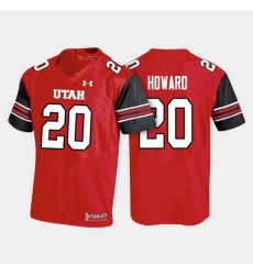 Men Utah Utes Jordan Howard College Football Red Jersey