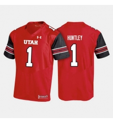 Men Utah Utes Tyler Huntley College Football Red Jersey
