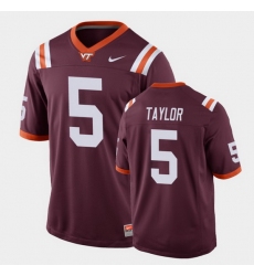 Men Virginia Tech Hokies Tyrod Taylor Replica Maroon Football Game Jersey