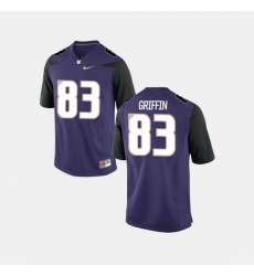 Men Washington Huskies Connor Griffin College Football Purple Jersey
