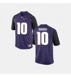 Men Washington Huskies Jusstis Warren College Football Purple Jersey