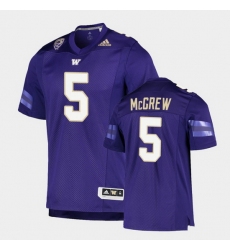 Men Washington Huskies Sean Mcgrew College Football Purple Game Jersey