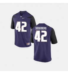 Men Washington Huskies Van Soderberg College Football Purple Jersey