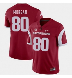 Men Arkansas Razorbacks Drew Morgan Cardinal College Football 2018 Game Jersey
