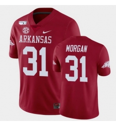 Men Arkansas Razorbacks Grant Morgan College Football Cardinal Game Jersey
