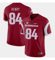 Men Arkansas Razorbacks Hunter Henry Cardinal College Football 2018 Game Jersey