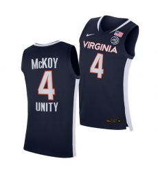 Virginia Cavaliers Justin Mckoy Virginia Cavaliers Navy Unity 2021 Road Secondary Logo Jersey