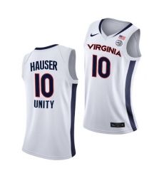 Virginia Cavaliers Sam Hauser Virginia Cavaliers White Unity 2021 New Brand Jersey