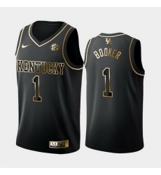 Kentucky Wildcats Devin Booker Black Golden Edition Men'S Jersey