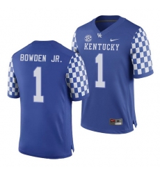 Kentucky Wildcats Lynn Bowden Jr. Royal College Football Men'S Jersey