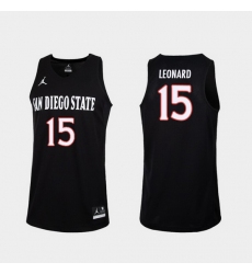 Men San Diego State Aztecs Kawhi Leonard Black Replica College Basketball Jersey