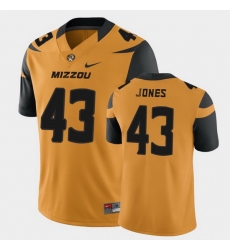 Men Missouri Tigers Jerney Jones College Football Gold Game Jersey