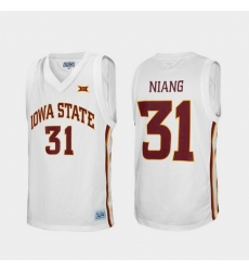 Men Iowa State Cyclones Georges Niang Alumni White College Baketball Jersey