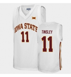 Men Iowa State Cyclones Jamaal Tinsley Alumni White College Basketball Jersey