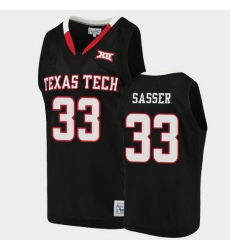Men Texas Tech Red Raiders Jason Sasser Alumni Black Basketball Jersey