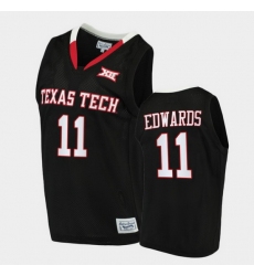 Men Texas Tech Red Raiders Kyler Edwards Alumni Limited Black Basketball 2020 21 Jersey