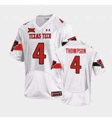 Men Texas Tech Red Raiders Sarodorick Thompson Replica White Football Team Jersey