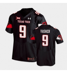 Men Texas Tech Red Raiders T.J. Vasher Replica Black Football Team Jersey