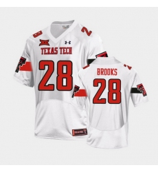 Men Texas Tech Red Raiders Tahj Brooks Replica White Football Team Jersey