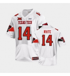 Men Texas Tech Red Raiders Xavier White Replica White Football Team Jersey