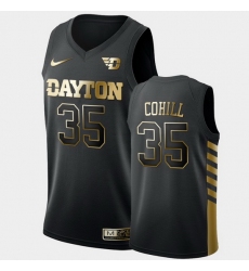 Men Dayton Flyers Dwayne Cohill Golden Edition Black Limited Jersey