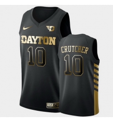 Men Dayton Flyers Jalen Crutcher Golden Edition Black Limited Jersey