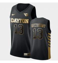 Men Dayton Flyers Kostas Antetokounmpo Golden Edition Black Limited Jersey