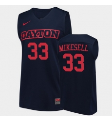 Men Dayton Flyers Ryan Mikesell College Basketball Navy Jersey 0A