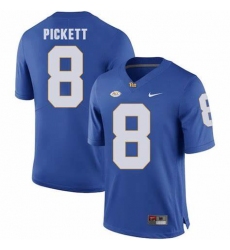 Women Pittsburgh Panthers #8 Kenny Pickett Blue NCAA Football Jersey