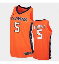 Men Illinois Fighting Illini André Curbelo Replica Orange College Basketball Jersey