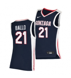 Gonzaga Bulldogs Oumar Ballo Navy Elite 2020 21 College Basketball Jersey