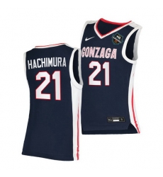 Gonzaga Bulldogs Rui Hachimura 2021 Wcc Mens Basketball Conference Tournament Champions Elite Navy Jersey