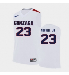 Gonzaga Bulldogs Zach Norvell Jr. White Replica Men'S Jersey