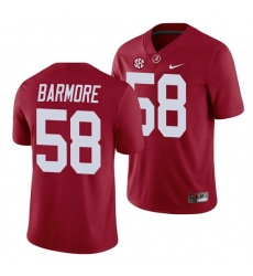 Alabama Crimson Tide Christian Barmore Game Crimson College Football Jersey
