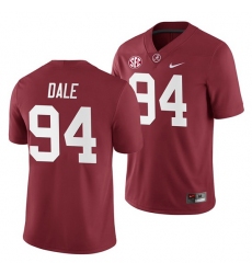 Alabama Crimson Tide D.J. Dale Crimson 2019 Home Game Jersey NCAA Football