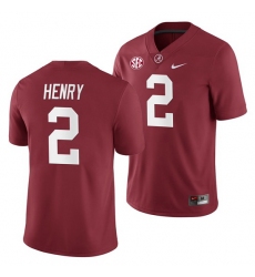 Alabama Crimson Tide Derrick Henry Crimson 2019 Home History Player Jersey NCAA Football