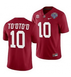 Alabama Crimson Tide Henry To'Oto'O Crimson 2021 Cotton Bowl College Football Playoff Jersey
