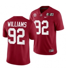 Alabama Crimson Tide Quinnen Williams Crimson 2021 Rose Bowl Champions College Football Playoff College Football Playoff Jersey