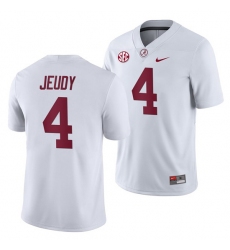 NCAA Football Alabama Crimson Tide Jerry Jeudy White 2019 Away Game Jersey