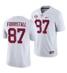 NCAA Football Alabama Crimson Tide Miller Forristall White 2019 Away Game Jersey