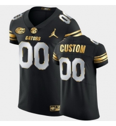 Men Women Youth Toddler Florida Gators Custom Golden Edition Black Authentic Jersey