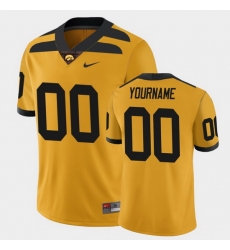 Men Women Youth Toddler Iowa Hawkeyes Custom College Football Gold Alternate Game Jersey