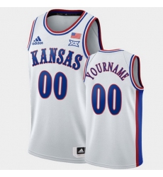 Men Women Youth Toddler Kansas Jayhawks Custom White 1990S Throwback Jersey