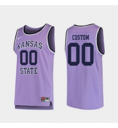 Men Women Youth Toddler Kansas State Wildcats Custom Purple Replica College Basketball Jersey