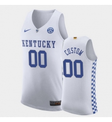 Men Women Youth Toddler Kentucky Wildcats Custom Authentic White College Basketball Jersey