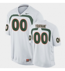 Men Women Youth Toddler Miami Hurricanes Custom Game White College Football Jersey