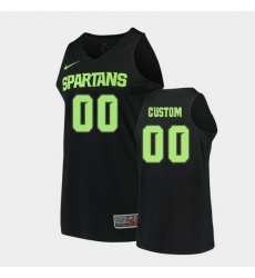 Men Women Youth Toddler Michigan State Spartans Custom Replica Black College Basketball Jersey