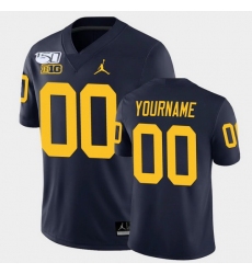 Men Women Youth Toddler Michigan Wolverines Custom College Football Navy Alumni Player Game Jersey