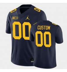Men Women Youth Toddler Michigan Wolverines Custom College Football Navy Home Game Jersey
